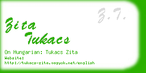 zita tukacs business card